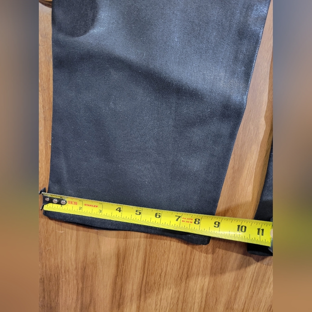 7 for all man women size 31kind coated denim jeans in black high waist slim kick - Picture 16 of 16